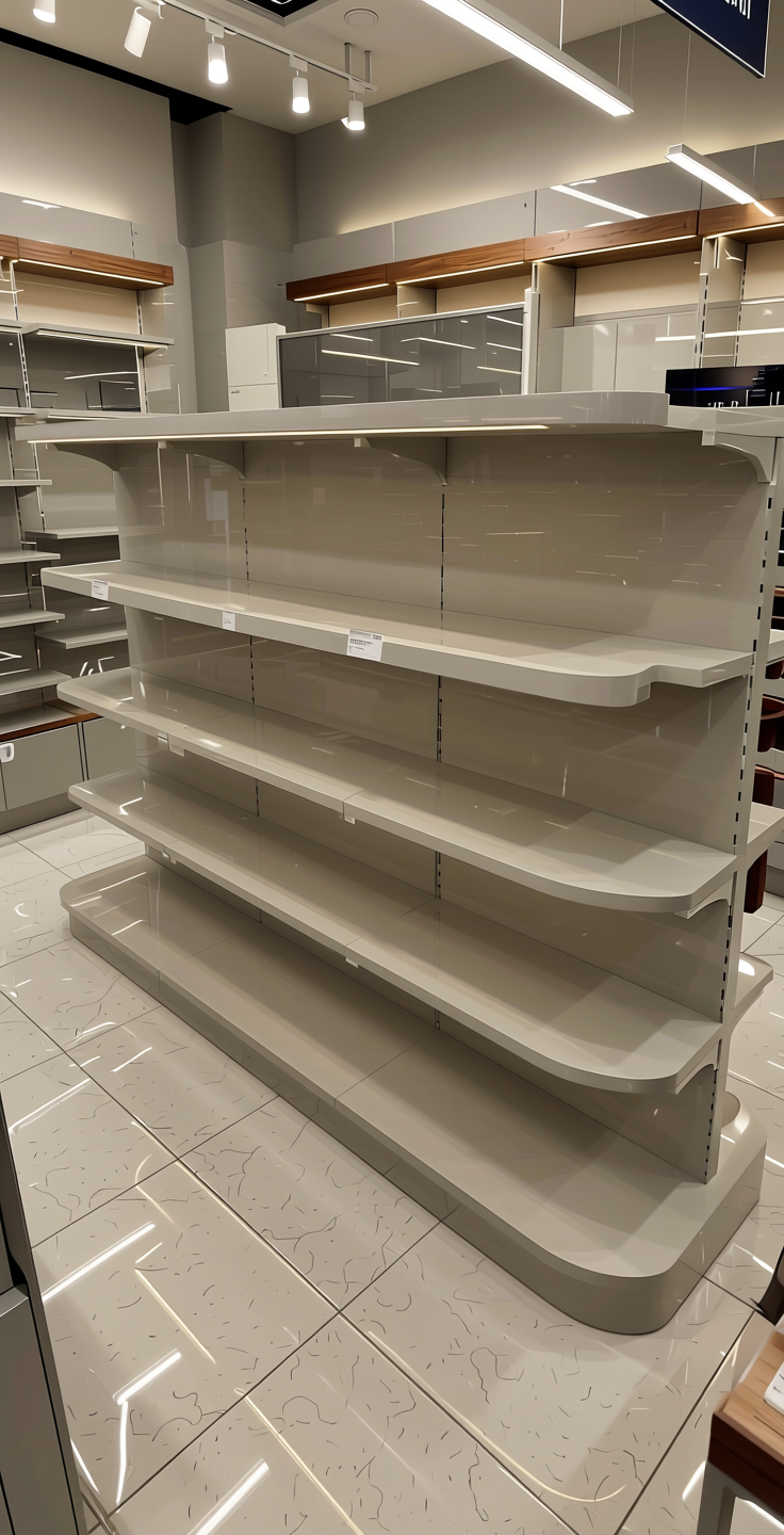 + Plain Laminate 8x4 ft High Gloss 1 mm - 22107 MR+ — application view in a retail store