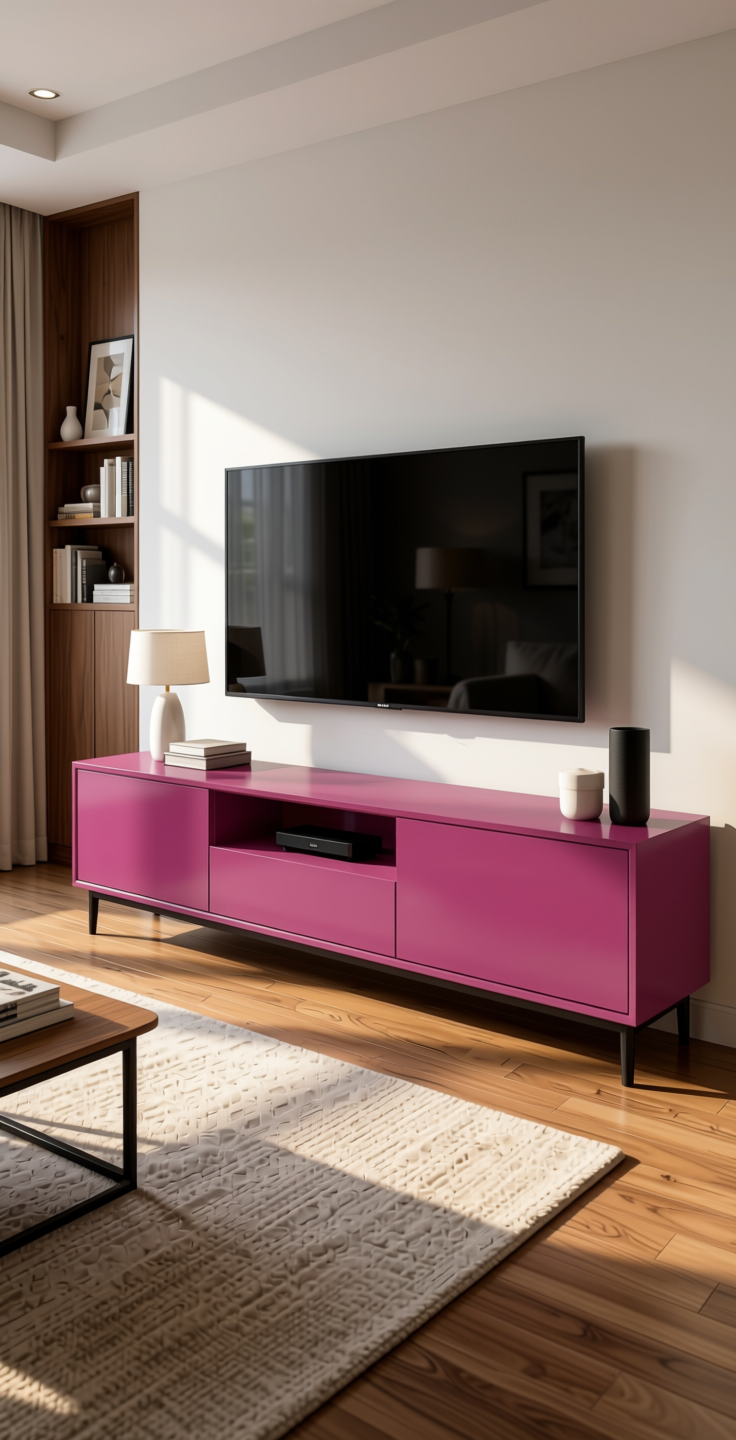 + Plain Laminate 8x4 ft High Gloss 1 mm - 22134 MR+ — application view in a living room