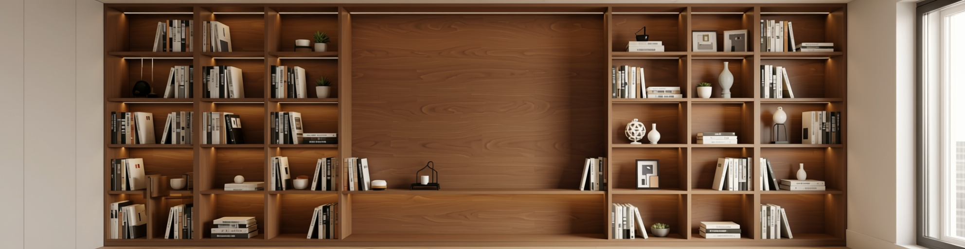 Plain Laminate 8x4 ft Texture 0.8 mm - 1393 SMR — application view in a home library