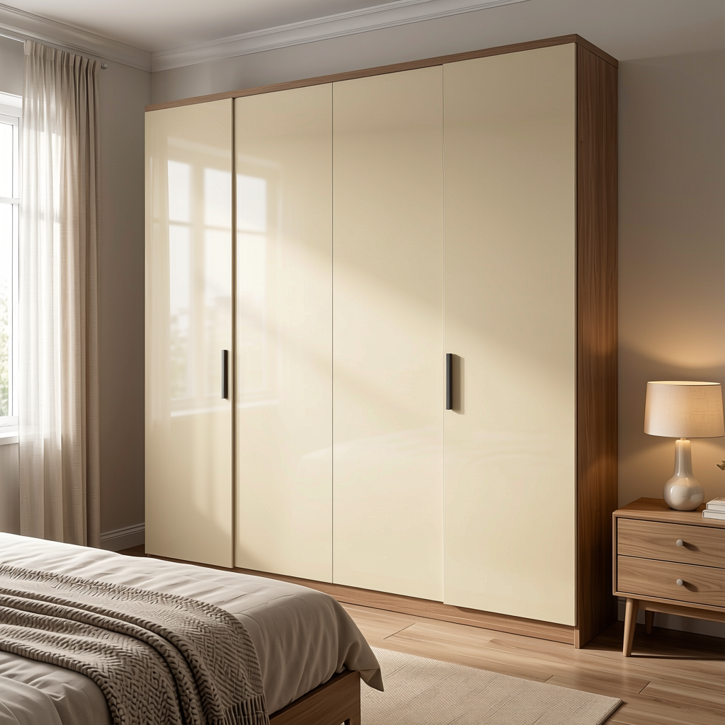 Plain Laminate 8x4 ft High Gloss 1 mm - 236 HG — application view in a bedroom