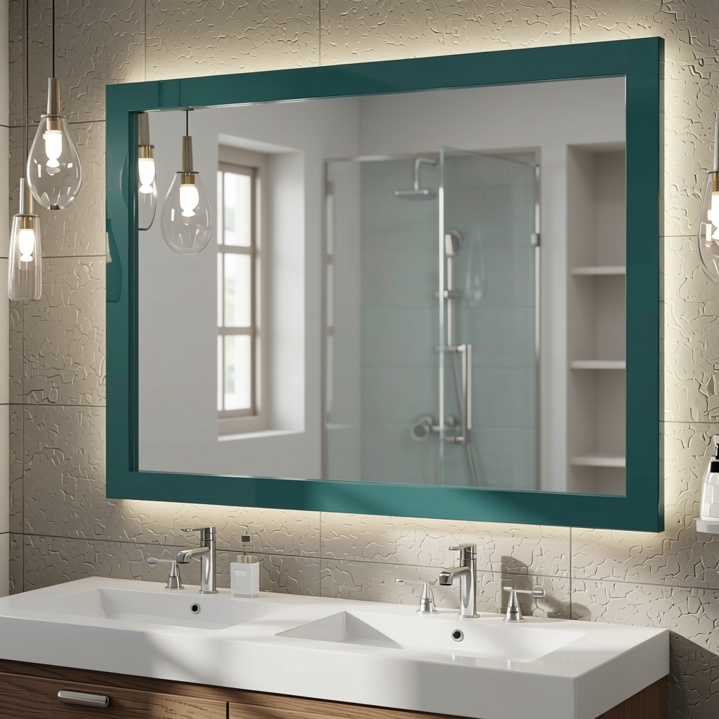Fluted Laminate 8x4 ft High Gloss 1 mm - 236 MG — application view in a contemporary bathroom