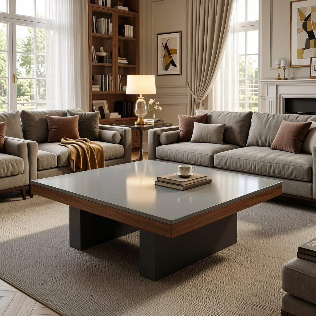 Fluted Laminate 8x4 ft High Gloss 1 mm - 238 MG — application view in a elegant living room