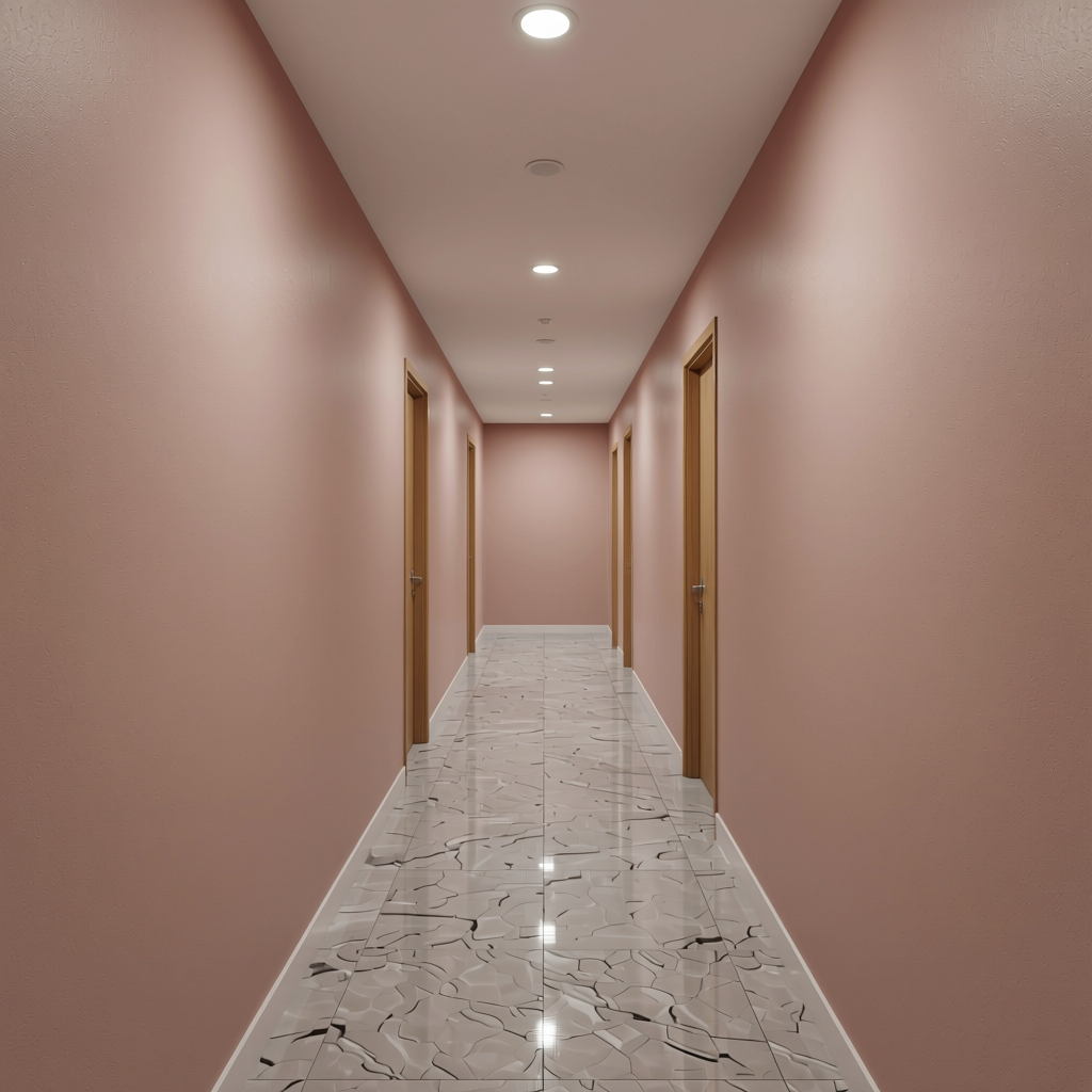 Fluted Laminate 8x4 ft Texture 1 mm - 270 BF — application view in a modern hallway