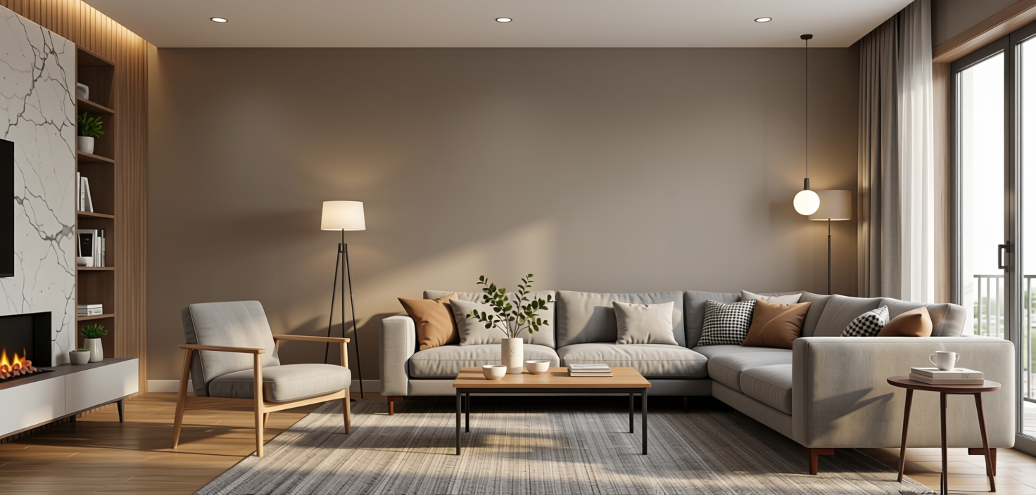Wood Laminate 8x4 ft Texture 1 mm - 277 ZA — application view in a living room