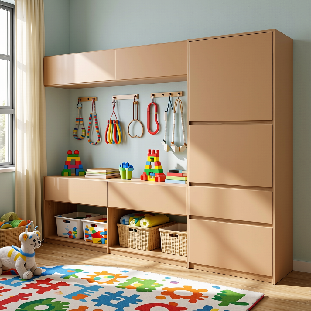 Fluted Laminate 8x4 ft Texture 1 mm - 278 KK — application view in a children's room