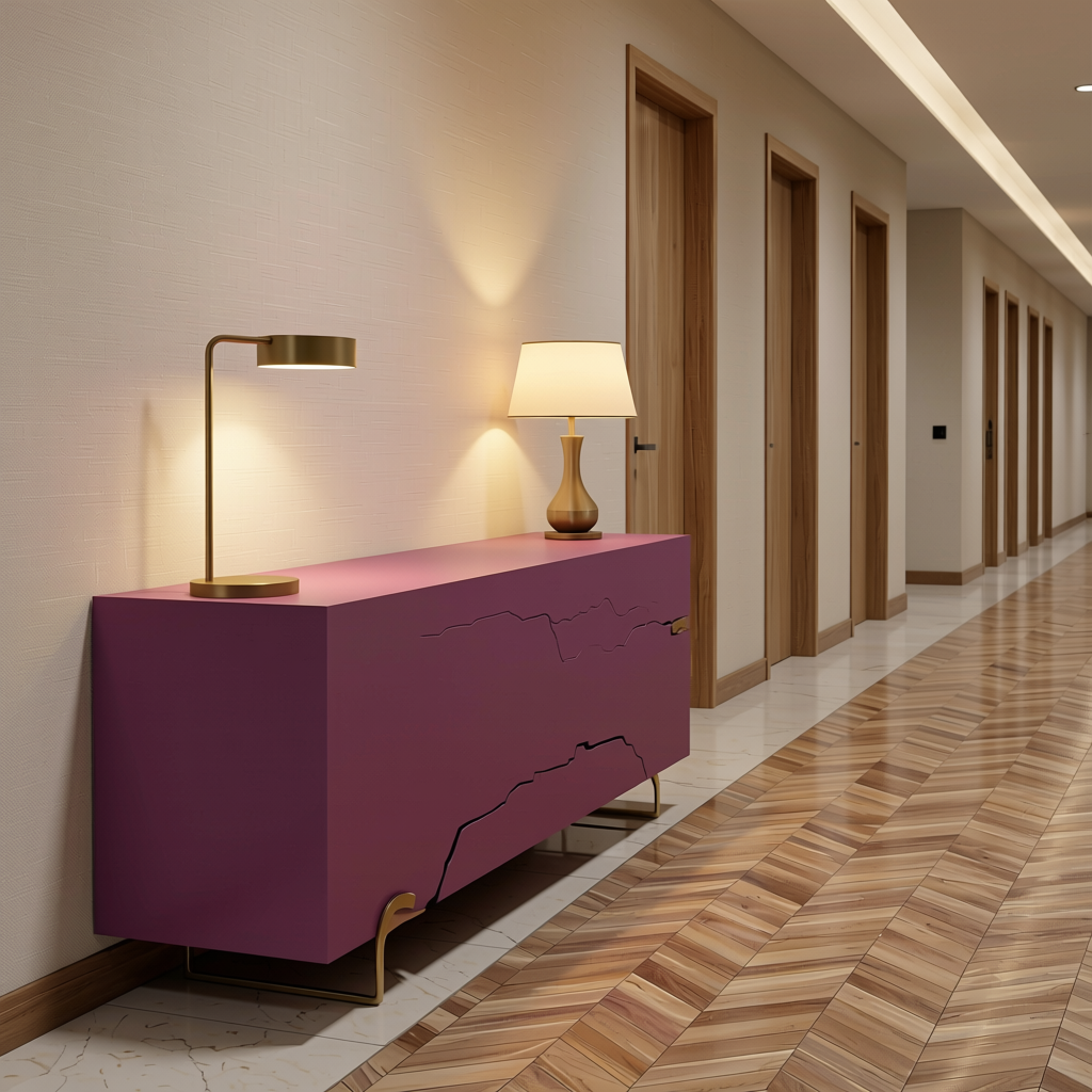 Wood Laminate 8x4 ft Texture 1 mm - 297 ZA — application view in a hallway