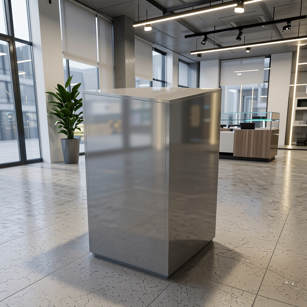 Fluted Laminate 8x4 ft High Gloss 1 mm - 352 MG — application view in a showroom