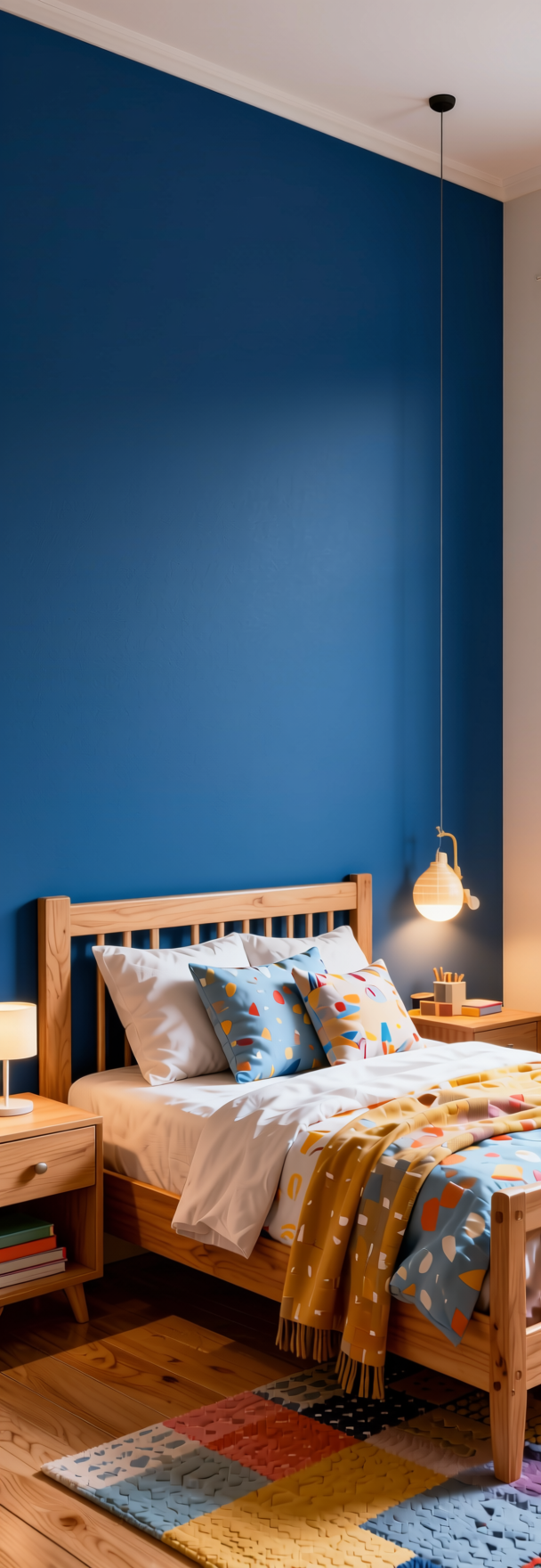 Carolina Blue Plain Laminate 8x4 ft Matte 1 mm - 3811 ZM — application view in a kids bedroom