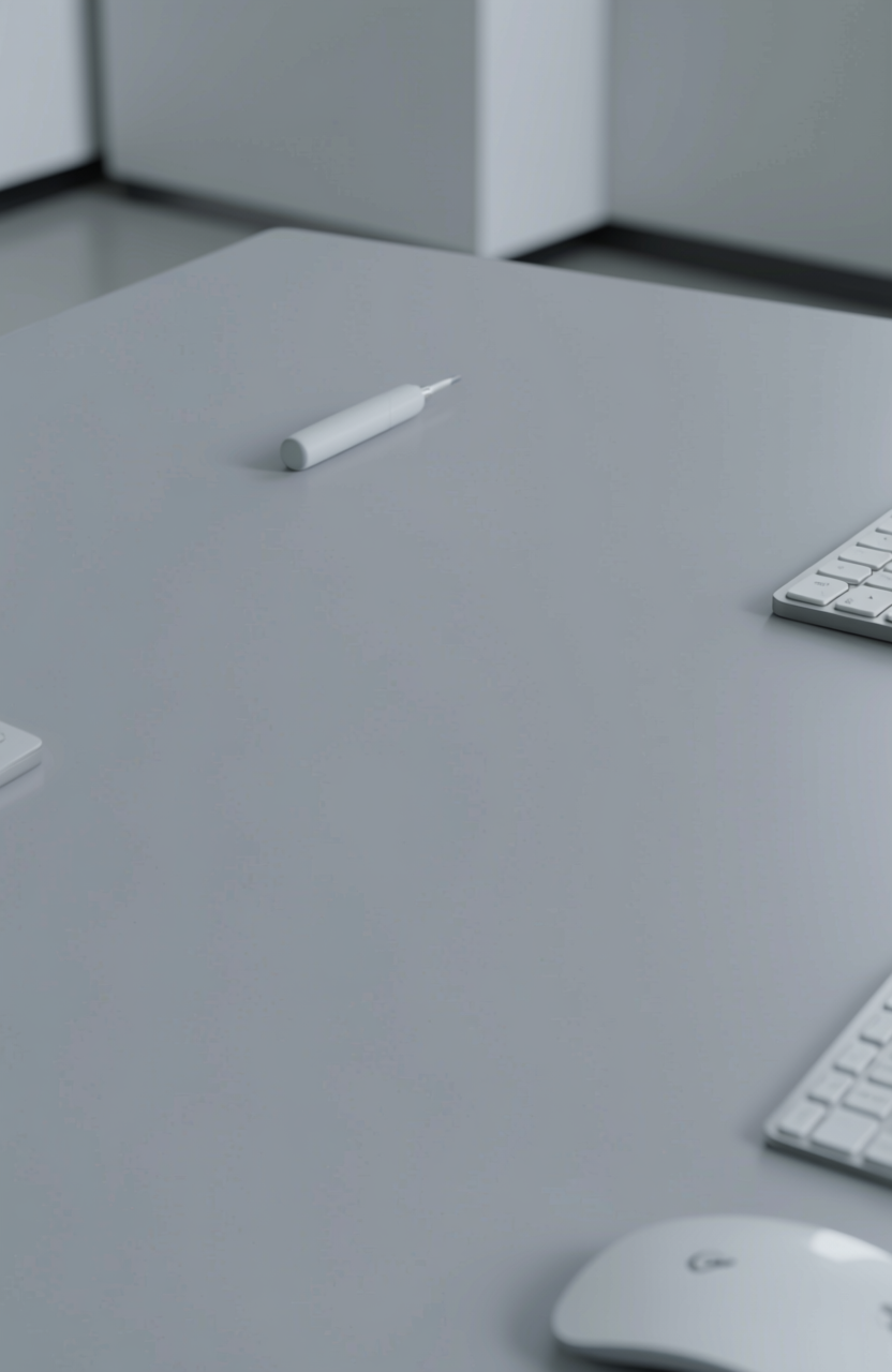 Plain Laminate 8x4 ft Matte 0.8 mm - 1234 TMT — application view in a minimalist study