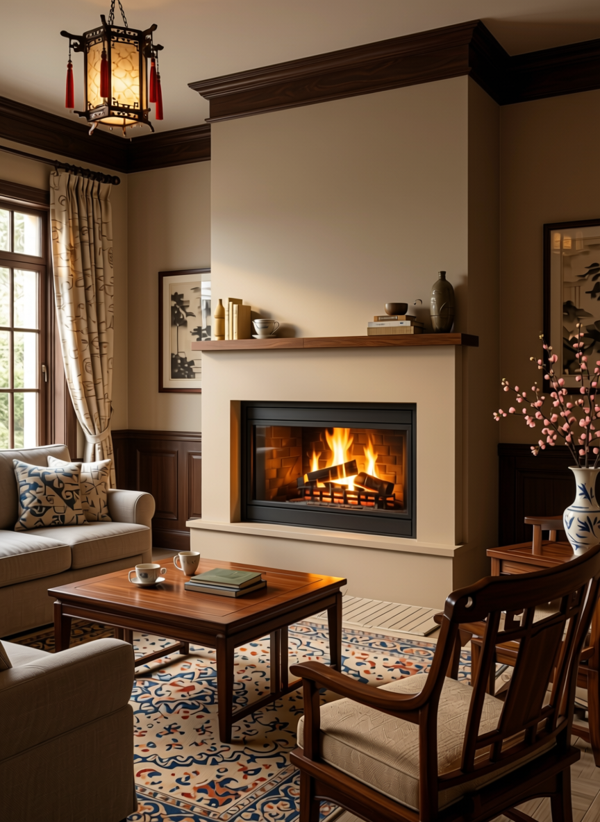 Victorian White Plain Laminate 8x4 ft Matte 1 mm - 3802 ZM — application view in a traditional living room